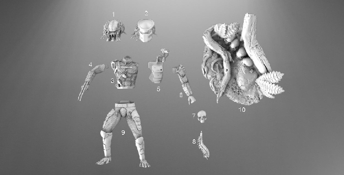 Alien Predator Jungle Hunter 3D Printing STL File