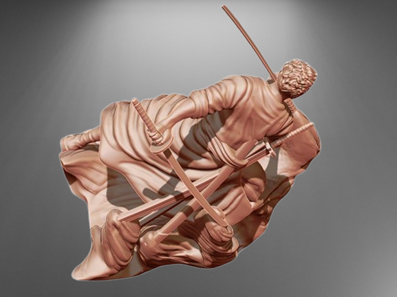 Fichier STL d'impression 3D de Roronoa Zoro V2