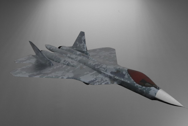 SU-57 Sukhoi Fighter Jet T-50 stl jpg