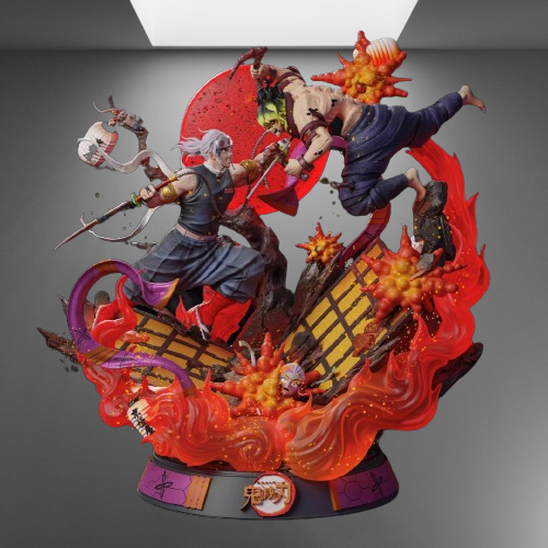 Demon Slayer Tengen Uzui vs. Gyutaro stl jpg