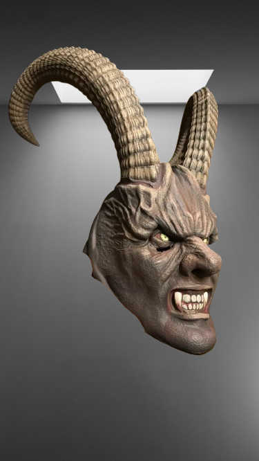 Terrifying Christmas Demon Krampus Mask stl jpg