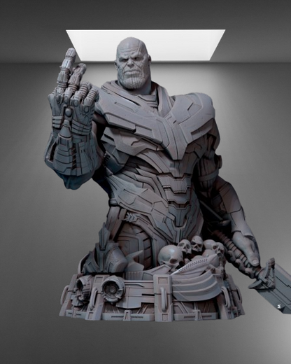 Thanos Bust with Infinity Gauntlet  stl jpg