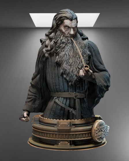 The Grey Wizard Gandalf Bust stl jpg