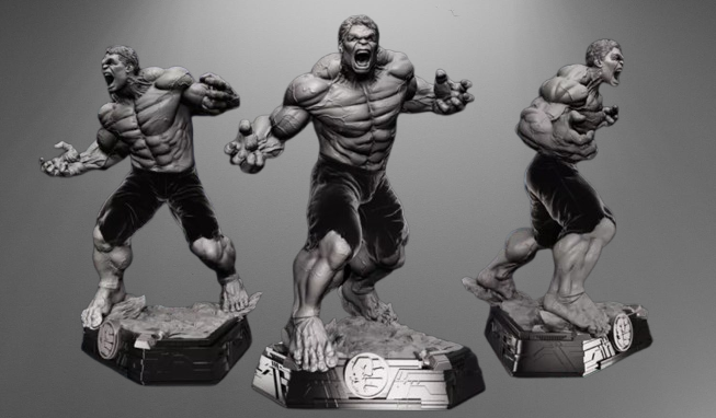 The Incredible Hulk Bust stl jpg