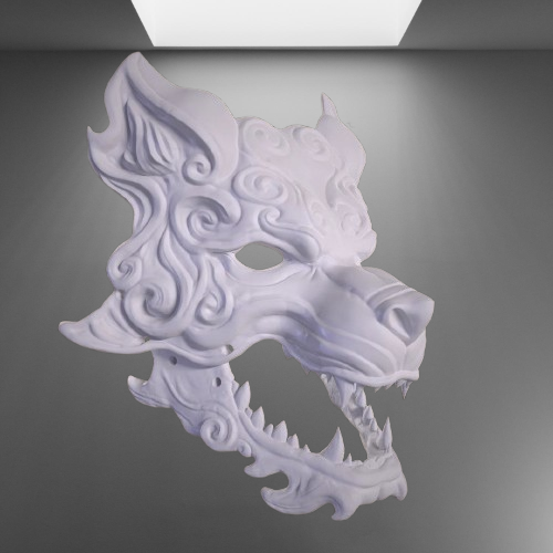 White Wolf Mask - Black Myth Wukong stl jpg