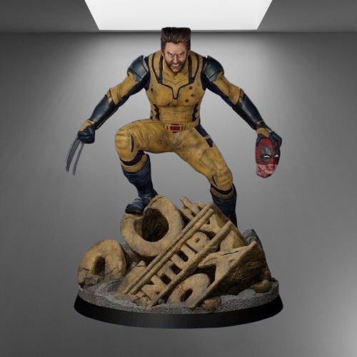 Wolverine with Deadpool Head stl jpg