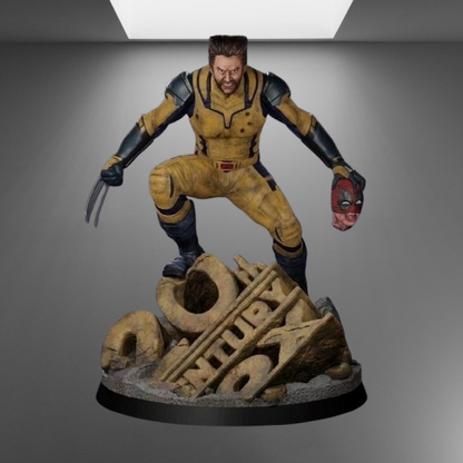 Wolverine with Deadpool Head stl jpg