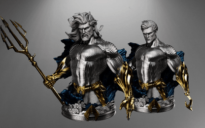 Aquaman Jason Mamoa Head Variance 3D Printing STL FileRevoxa 3D Design Lab