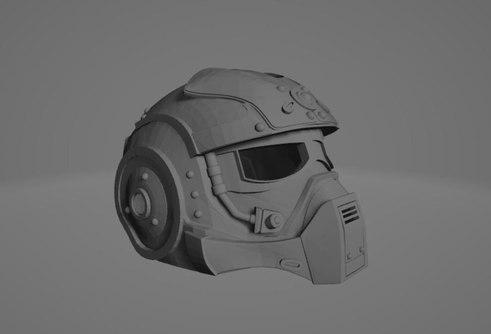 Gears of War Carmine's Helmet stl jpg