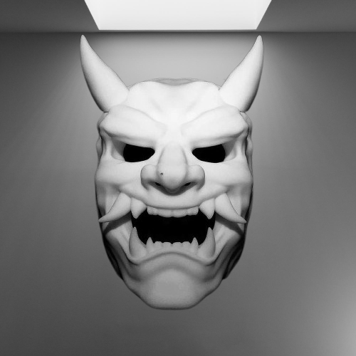 Hannya Oni Samurai Japanese Mask stl jpg