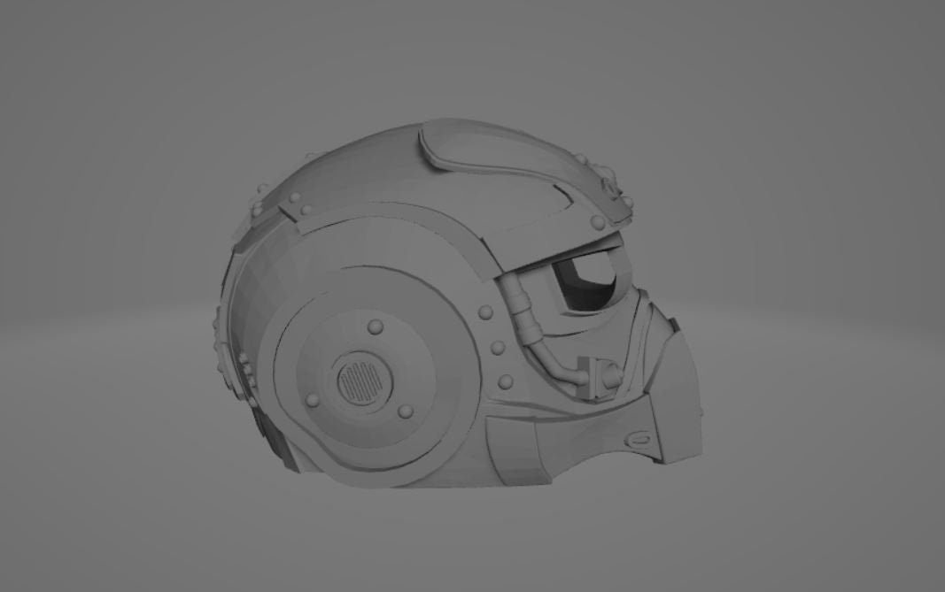 Gears of War Carmine's Helmet stl jpg