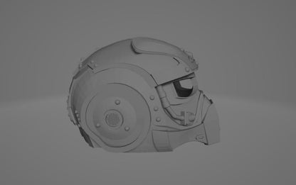 Gears of War Carmine's Helmet stl jpg