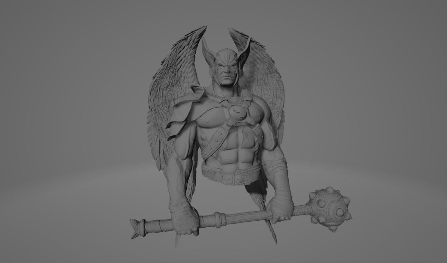 Hawkman Bust stl jpg