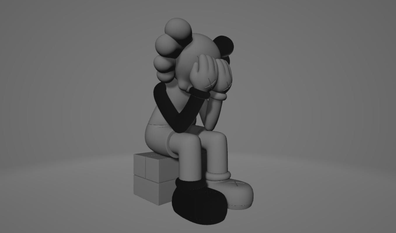 KAWS Sitting STL jpg