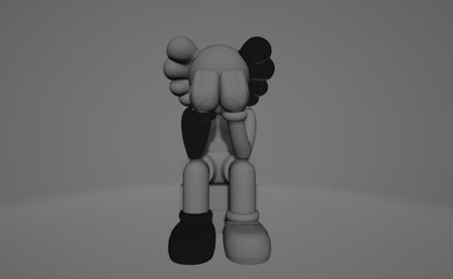 KAWS Sitting STL jpg