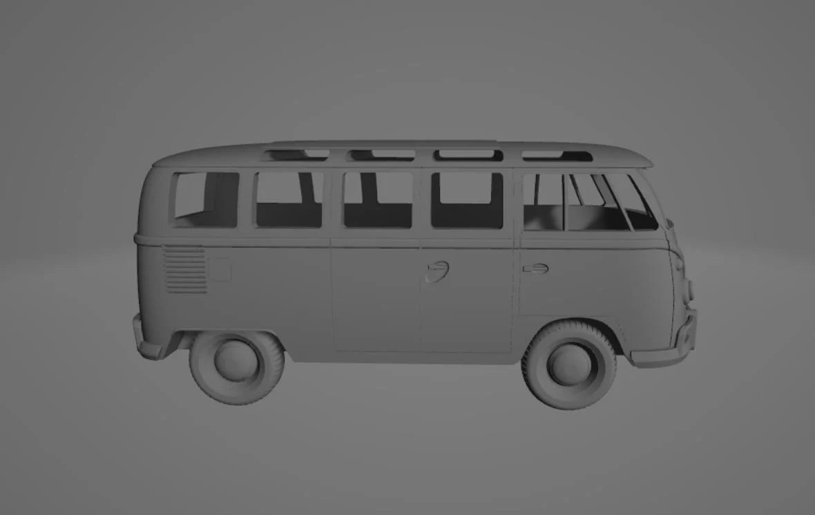 Volkswagen Bus 1970s stl jpg