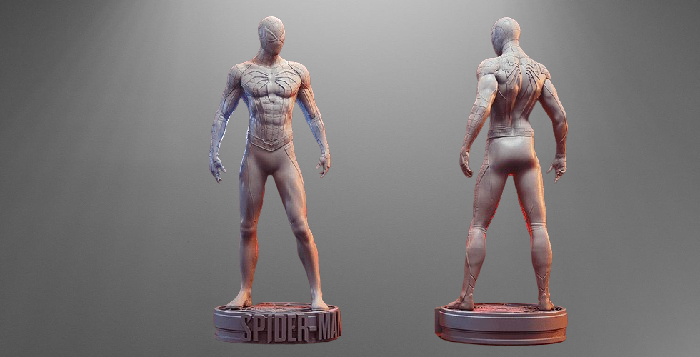 Spider-Man Dynamic Pose stl jpg